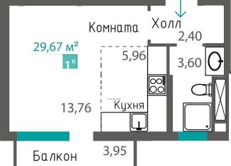 Продажа квартиры студии, 30 м2, Симферополь, Киевский район
