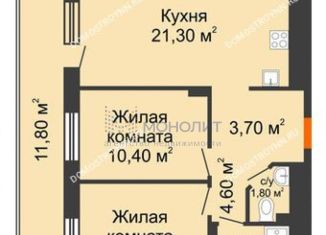 Продажа 2-ком. квартиры, 66 м2, Нижний Новгород, ЖК Корица
