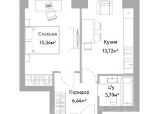 Продается 1-ком. квартира, 39.3 м2, Москва, жилой комплекс Вери, к2, метро Петровско-Разумовская