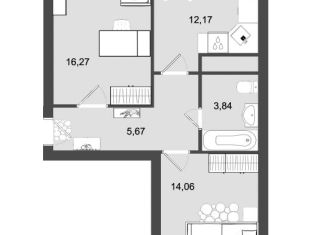 Продажа 2-комнатной квартиры, 54.7 м2, Клин