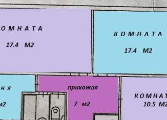 3-комнатная квартира на продажу, 62 м2, деревня Лахта, улица Геологов, 21