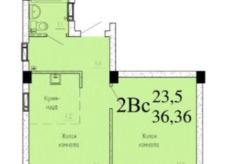 2-комнатная квартира на продажу, 36.4 м2, Новосибирск, метро Золотая Нива, улица Коминтерна, 120с6