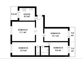 Продажа 4-комнатной квартиры, 80 м2, Москва, Таллинская улица, 3к1, метро Мякинино