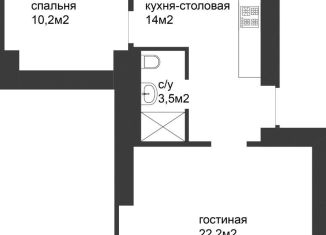 2-комнатная квартира в аренду, 51 м2, Москва, Конюшковская улица, 30, метро Краснопресненская