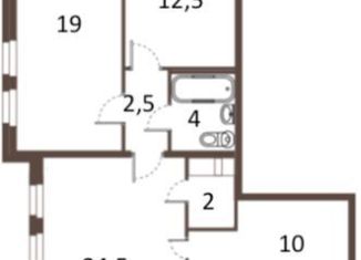 Продаю трехкомнатную квартиру, 76.5 м2, Санкт-Петербург, проспект Энгельса, 2, ЖК Усадьба на Ланском