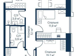 Продам трехкомнатную квартиру, 79.6 м2, Москва, станция Трикотажная, Волоколамское шоссе