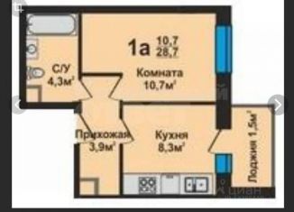 Продается однокомнатная квартира, 28.7 м2, Владимир, улица Верхняя Дуброва, 40с1, ЖК Эталон