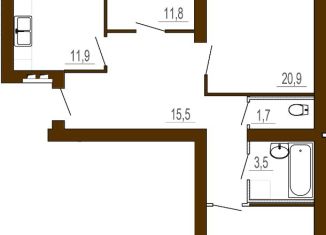 Продается трехкомнатная квартира, 83.6 м2, Тверь, 1-й переулок Вагонников, 6