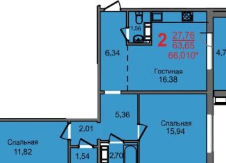 Продаю двухкомнатную квартиру, 66 м2, Челябинск, Новороссийская улица, 9А, Ленинский район