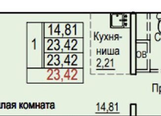 Квартира на продажу студия, 23 м2, деревня Глухово, Романовская улица, 15, ЖК Новая Рига