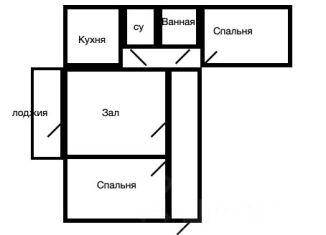 Продажа 3-комнатной квартиры, 69 м2, рабочий посёлок Калининец