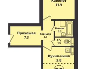 2-ком. квартира на продажу, 48.2 м2, Новосибирск, Красный проспект, 329/2, ЖК Инфинити
