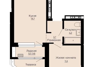Продаю однокомнатную квартиру, 41.3 м2, Екатеринбург, метро Динамо, улица Одинарка, 6