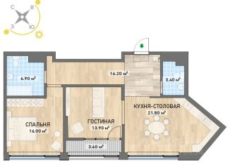 Продается двухкомнатная квартира, 81.8 м2, Екатеринбург, Гаринский переулок, 3, ЖК Гаринский 3