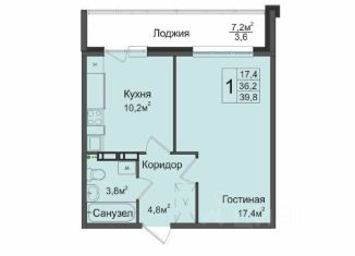 Продажа однокомнатной квартиры, 43.4 м2, Новосибирск, 1-я Чулымская улица, 11с, ЖК Венеция