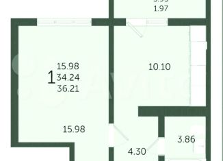 Продажа 1-комнатной квартиры, 36.5 м2, Новороссийск, ЖК Уютный
