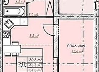 Продам двухкомнатную квартиру, 51.3 м2, Кемерово, ЖК Кузнецкий