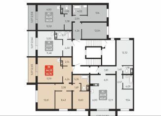 Продажа трехкомнатной квартиры, 66.8 м2, Курганская область, 7-й микрорайон, 17