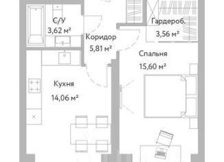Продается 1-ком. квартира, 42.7 м2, Москва, метро Петровско-Разумовская, жилой комплекс Вери, к1