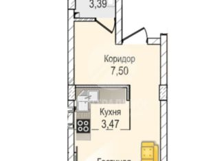 1-комнатная квартира на продажу, 24.5 м2, Новосибирск, улица Пархоменко, 27, ЖК Крымский