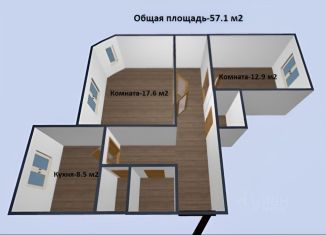 Продам 2-комнатную квартиру, 57.1 м2, Санкт-Петербург, улица Дудко, 18, улица Дудко