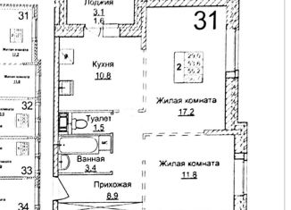 Продажа двухкомнатной квартиры, 55 м2, городской округ Мытищи, Тенистый бульвар, 19