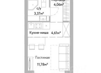 Квартира на продажу студия, 23.8 м2, Москва, район Марфино, жилой комплекс Вери, к2