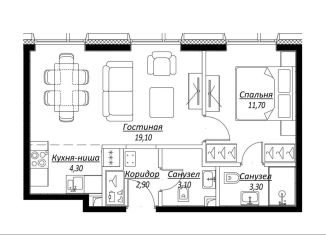 Продам однокомнатную квартиру, 44.4 м2, Москва, жилой комплекс Слава, к1, метро Белорусская