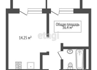 Продажа квартиры студии, 36 м2, Новосибирск, улица Серафимовича, 8, ЖК На Серафимовича
