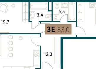 Продается 3-комнатная квартира, 82.9 м2, Москва, Винницкая улица, 8к2, метро Ломоносовский проспект