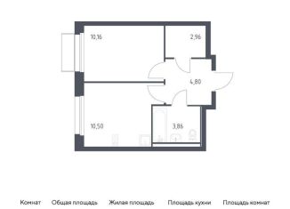 Продаю 1-комнатную квартиру, 32.3 м2, поселение Филимонковское, жилой комплекс Квартал Марьино, к1