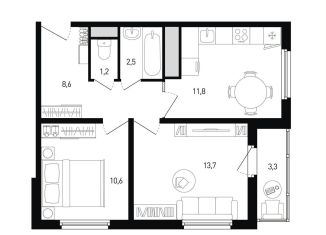 Продам 2-ком. квартиру, 50.1 м2, Ростов-на-Дону, ЖК Левенцовка Парк
