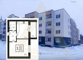 Продажа 1-комнатной квартиры, 38.2 м2, Владимирская область, Новгородская улица, 35к2