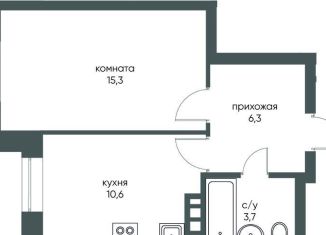 Продается 1-комнатная квартира, 35.9 м2, Новосибирск, Советский район