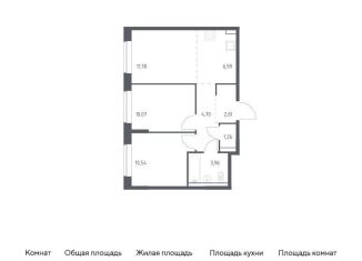 Продажа 3-комнатной квартиры, 51.9 м2, поселение Филимонковское, жилой комплекс Квартал Марьино, к4
