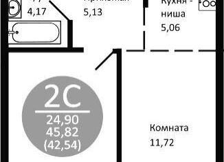 Продам 2-комнатную квартиру, 42.5 м2, Новосибирск, Первомайский район