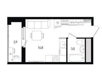 Продажа квартиры студии, 21.8 м2, Ростов-на-Дону, ЖК Левенцовка Парк