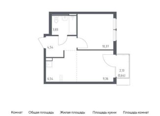 Продажа однокомнатной квартиры, 35.3 м2, село Остафьево, жилой комплекс Остафьево, к22