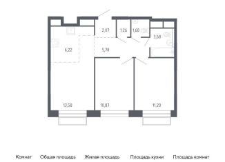 Продам 2-комнатную квартиру, 56.3 м2, Балашиха, жилой квартал Новоград Павлино, к6