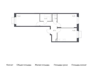 Продажа 2-комнатной квартиры, 58.8 м2, городской округ Красногорск, жилой комплекс Квартал Строгино, к2