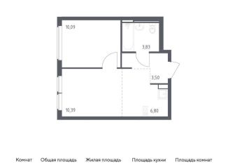 Продажа 2-комнатной квартиры, 34.6 м2, Москва, жилой комплекс Остафьево, к22