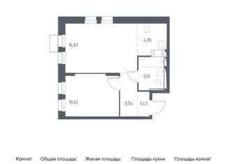 Продается 1-ком. квартира, 40.4 м2, Ленинский городской округ, жилой комплекс Горки Парк, к3.2