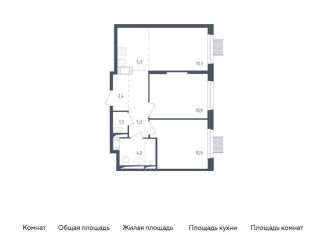 Продам двухкомнатную квартиру, 50.8 м2, Мытищи, жилой комплекс Мытищи Парк, к4.2
