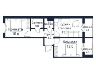 Продается 3-ком. квартира, 51 м2, Челябинская область, улица имени капитана Ефимова, 8