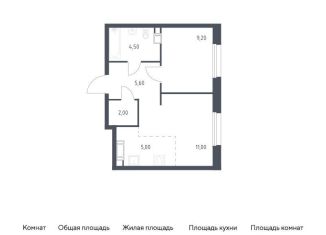 Продаю однокомнатную квартиру, 37.3 м2, деревня Столбово, проспект Куприна, 30к1