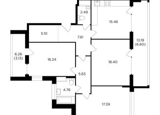 Продаю 3-комнатную квартиру, 101.2 м2, Москва, улица Виктора Маслова, 2, метро Автозаводская