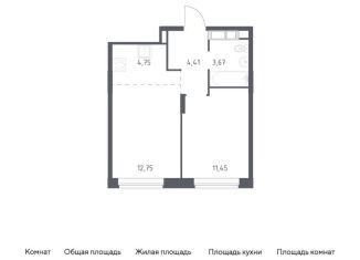 Продам 1-ком. квартиру, 37 м2, Московская область