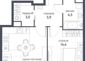 Продам двухкомнатную квартиру, 47.5 м2, Москва, Тагильская улица, 4В, район Метрогородок