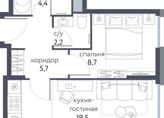 Продам 2-комнатную квартиру, 40.5 м2, Москва, район Метрогородок, Тагильская улица, 4к2