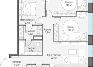 Продам 3-комнатную квартиру, 92.2 м2, Москва, ЖК Вест Гарден, проспект Генерала Дорохова, 39к2А